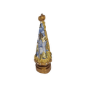 Ver imagem 4 de Nossa Senhora Aparecida M de Gesso com Manto de Flores Azuis Estatueta