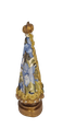 Ver imagem 4 de Nossa Senhora Aparecida M de Gesso com Manto de Flores Azuis Estatueta