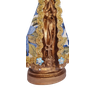 Nossa Senhora Aparecida M de Gesso com Manto de Flores Azuis Estatueta - 3