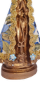 Ver imagem 3 de Nossa Senhora Aparecida M de Gesso com Manto de Flores Azuis Estatueta