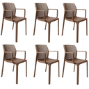 Ver imagem 1 de 6 Cadeiras Sardenha Marrom Reforçadas - Construmarcas