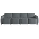 Ver imagem 3 de Sofá Cama para Sala de Estar 4 Lugares 396cm Montserrat K01 Bouclê Cinza - Lyam Decor