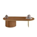 Ver imagem 2 de Mesa de Centro Ipê em Madeira Maciça Imbuia Mel Metal Champagne