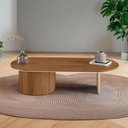 Ver imagem 1 de Mesa de Centro Ipê em Madeira Maciça Imbuia Mel Metal Champagne