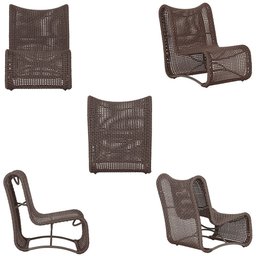 2 Poltronas Texas em Alumínio Pintura Preta Corda Náutica Trama Original - 5