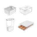 Ver imagem 1 de Kit Organizador de Geladeira Clear Fresh 4 Peças Transparente ou