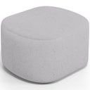 Ver imagem 2 de Kit 2 Puffs Decorativos Orgânico para Living Quarto 70cm Doha W01 Linho Cinza - Lyam Decor