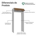 Ver imagem 3 de Porta-geladeira 103 Cm 1 Porta Basculante Branco/rustic Stella Madesa
