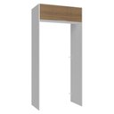 Ver imagem 1 de Porta-geladeira 103 Cm 1 Porta Basculante Branco/rustic Stella Madesa