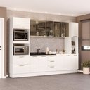 Ver imagem 4 de Cozinha Completa Amara 13 Portas 4 Gavetas com Vidro 40250776 Branco - Politorno