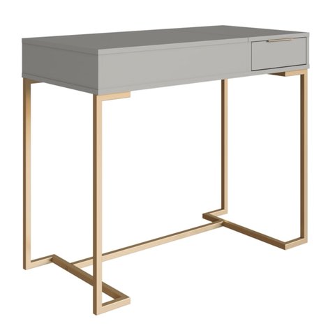 Penteadeira 91 Cm com Espelho Basculante 1 Gv P1040 Champagne Arenas Pp Milani