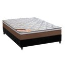 Ver imagem 1 de Cama Box Casal: Colchão Molas Pocket Ensacadas Castor Revolution + Base CRC Suede Black(138x188)