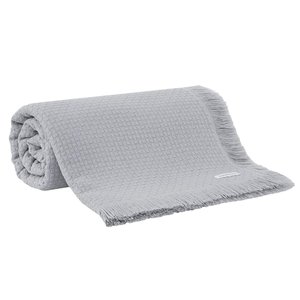 Manta / Colcha In Design com Franja Buddemeyer Cinza 1277 King 2,30 X 2,80