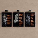 Ver imagem 2 de Kit 3 Quadro Decorativo Motivacional Leão Águia Lobo Foco 40x28cm