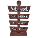 Ver imagem 1 de Placa Decorativa Oponopono em Mdf Amadeirado
