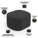 Ver imagem 4 de Puff Decorativo Orgânico para Living Quarto 70cm Doha W01 Bouclê Preto - Lyam Decor