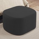 Ver imagem 2 de Puff Decorativo Orgânico para Living Quarto 70cm Doha W01 Bouclê Preto - Lyam Decor