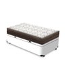 Cama Box Baú + Colchão de Solteiro Ortobom D45 Iso 150 88x188x60cm - 1