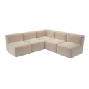 Ver imagem 2 de Sofá a Vácuo Modular Boucle Kit 5 Peças 4 Meios + 1 Canto Espuma Premium Sala na Caixa 3,85m - Marfi