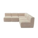 Ver imagem 1 de Sofá a Vácuo Modular Boucle Kit 5 Peças 4 Meios + 1 Canto Espuma Premium Sala na Caixa 3,85m - Marfi