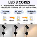 Ver imagem 5 de Luminária Arandela 38cm Parede 7 Watts Led 3 Cores Multitemperatura Metálica Gimpo Kjbd-257:preto
