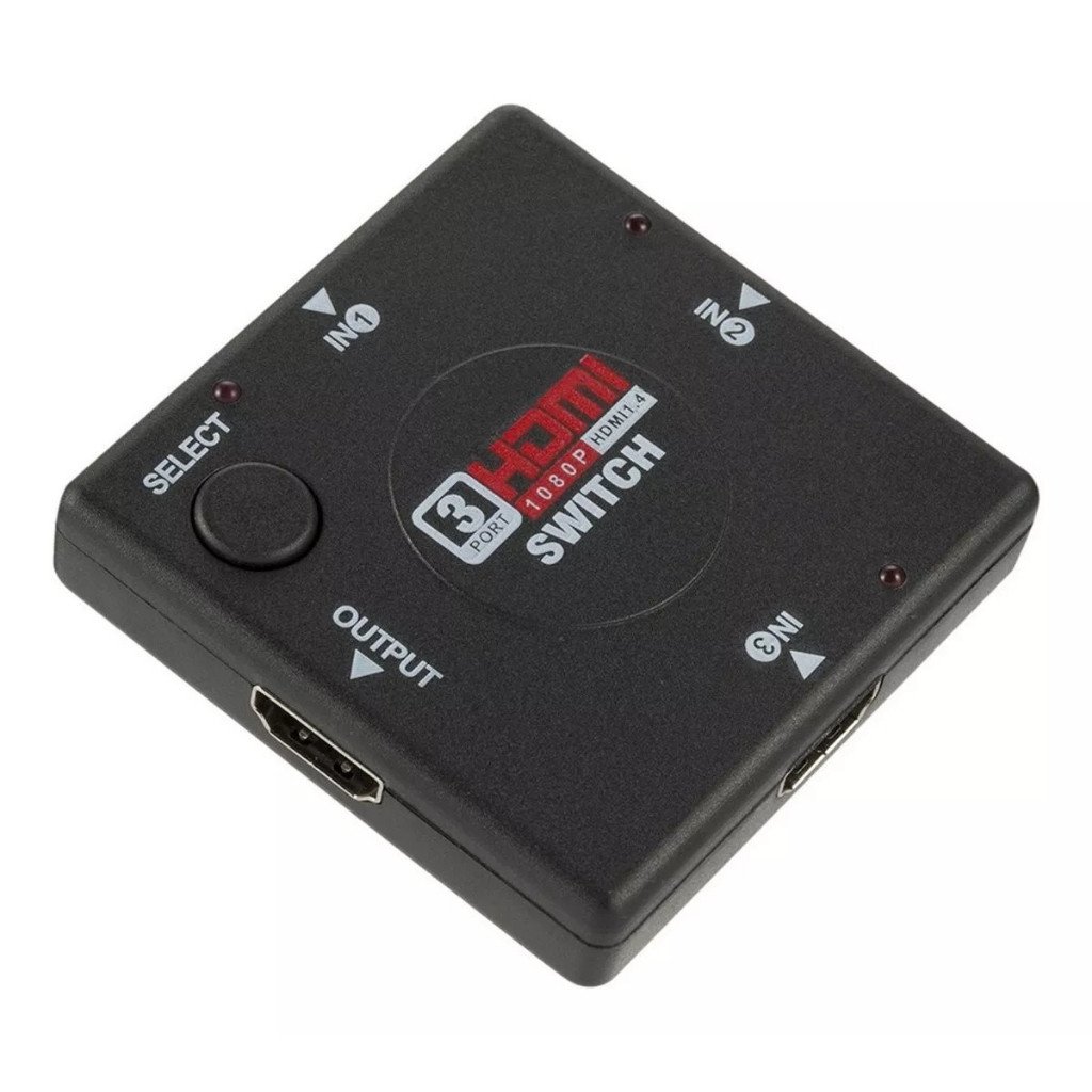 Adaptador Plug Switch Hdmi 3 Entradas 1 Saída - 1