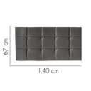 Ver imagem 2 de Painel Estofado Luxo Espanha 140cm Casal para Cama Box Corino Cinza - Gat Magazine