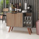 Ver imagem 1 de Balcão Multiuso Buffet Mila Moderno Maderatto Móveis:Freijó/Grafite