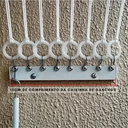 Ver imagem 7 de Varal De Teto Individual 200cm x 06 Varetas - Em Alumínio Branco