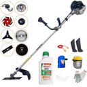 Ver imagem 1 de Roçadeira Anmax Cg430b À Gasolina 43cc 1,7hp + 6 Facas + Escova + Epi + Óleo Stihl