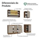 Ver imagem 4 de Armário de Cozinha Compacta 180 Cm Rustic/crema Vik Madesa 04