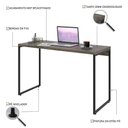 Ver imagem 3 de Mesa de Escritório Escrivaninha 120cm Dynamica Industrial C08 Carvalho Dark - Mpozenato