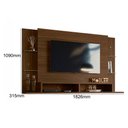 Ver imagem 3 de Painel Home P/ Tv Simon com Bancada e Prateleiras de Vidro para Tv 55" Freijo - Bela Móveis
