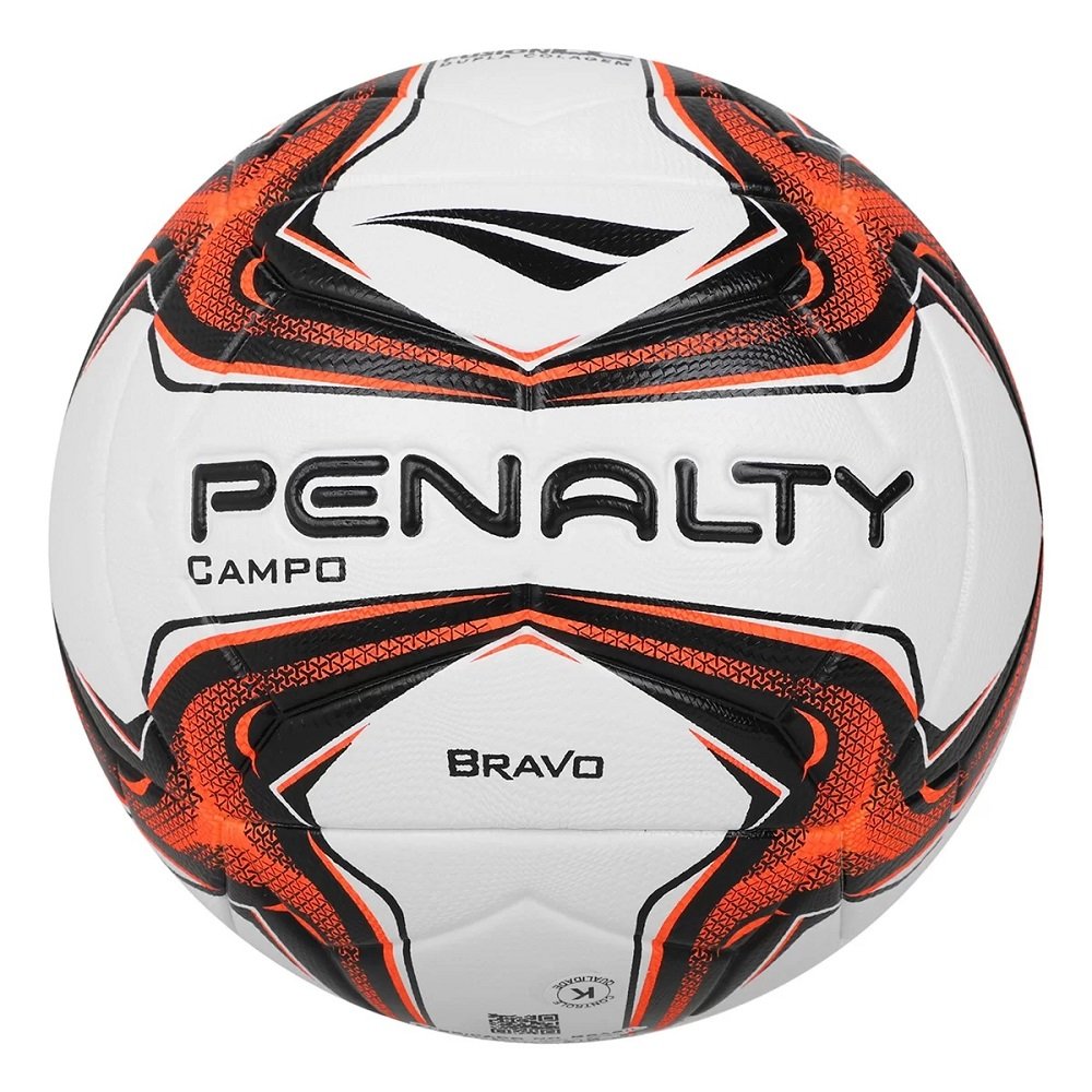 Bola Penalty Futebol Campo Bravo Xxiv - Branco/laranja - 1