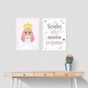 Ver imagem 2 de Kit 2 Quadros Baby Nossa Senhora Anjo da Guarda 24x18cm - com Vidro:madeira Branca