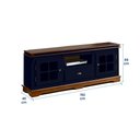 Ver imagem 3 de Rack para Sala 2 Portas 1 Gaveta e Nicho Central 2037 Manchester - Azul Petróleo/imbuia Glazer