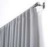 Cortina Wave de Trilho Suíço de Linho com Forro Blackout 3,00m x 2,80m Cinza - 2