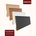 Ver imagem 4 de Kit 10 Rodapé MDF 10cm sem Friso Liso Sala Quarto Cozinha Madeira Laminado Parede Moderna Elegante P