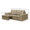 Ver imagem 2 de Sofá Retrátil 2 Lugares 1,80m Leticia Suede Rover & Beato