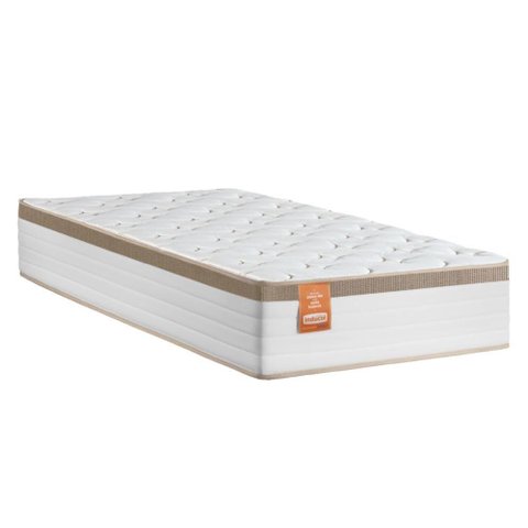 Colchão Solteiro CBP Molas Ensacadas 88X188X27Cm Branco/Bege