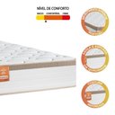 Ver imagem 2 de Colchão Solteiro CBP Molas Ensacadas 88X188X27Cm Branco/Bege