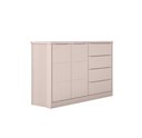 Ver imagem 2 de Jogo de Quarto com Guarda Roupa e Cômoda Diamante Rosê - Fbaby