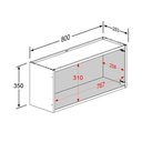 Ver imagem 2 de Armário Aéreo Cozinha em Aço 80cm 2 Ptas Essência Bertolini