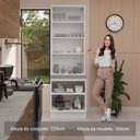 Ver imagem 5 de Kit Balcão + Cristaleira 70cm Branco/rustic Stella Madesa 01