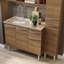 Ver imagem 7 de Armário de Cozinha Compacta 137cm com Pia Rustic Emilly Madesa 10