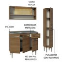 Ver imagem 5 de Armário de Cozinha Compacta 137cm com Pia Rustic Emilly Madesa 10