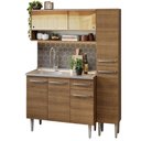 Ver imagem 3 de Armário de Cozinha Compacta 137cm com Pia Rustic Emilly Madesa 10