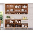 Ver imagem 3 de Cozinha Completa 6 Peças Divina 2 Aéreos 2 Balcões 2 Complementos Cz009 Freijó Off White
