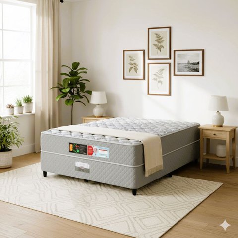 Cama Box Casal Castor Sleep Max D33 138x188x52 + Box Castor