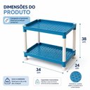 Ver imagem 3 de Prateleira Infantil Mini Estante Organizadora sem Porta sem Gavetas 34cm Azul Ghittoni